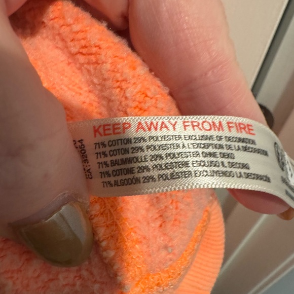 FP Movement Vibrant Orange Hoodie Sweatshirt Size S - Picture 4 of 16